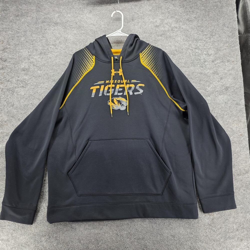 Missouri Tigers Hooded Sweatshirt Mens XL Black NCAA Football Under Armour